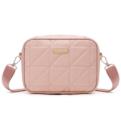 Chic Pink Embroidered Crossbody Bag