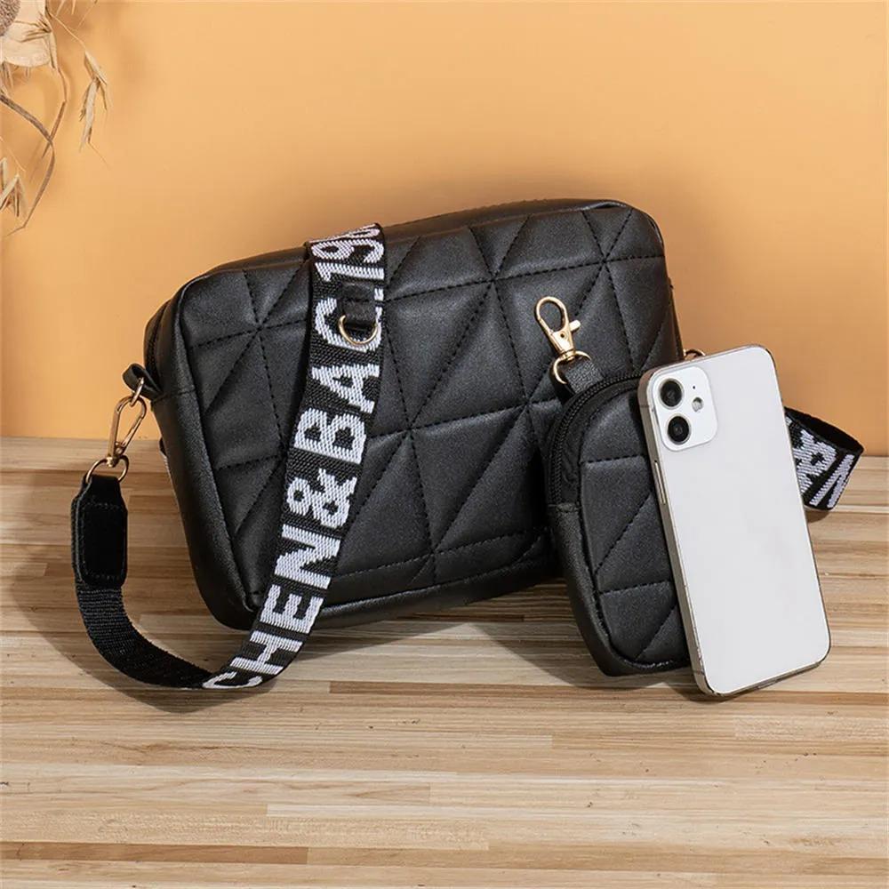 Black Embroidered Crossbody Bag