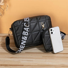 Black Embroidered Crossbody Bag