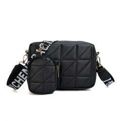 Black Embroidered Crossbody Bag