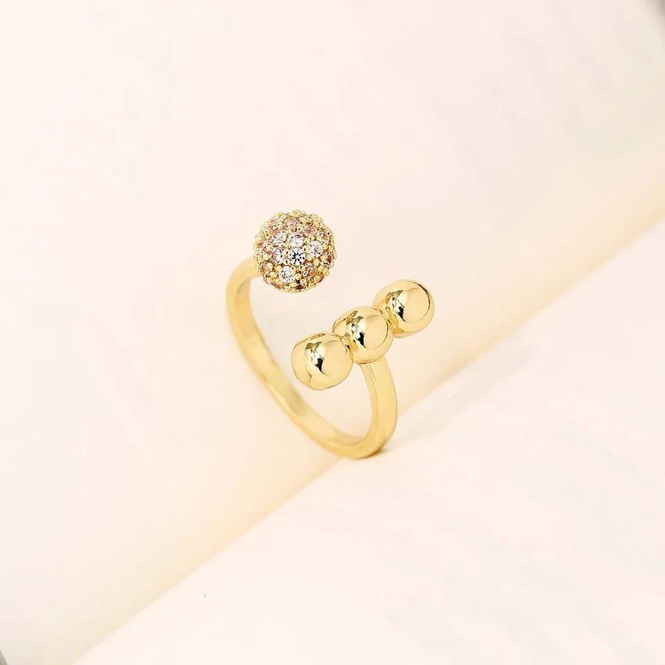 Zircon Open Ball Shaped Ring