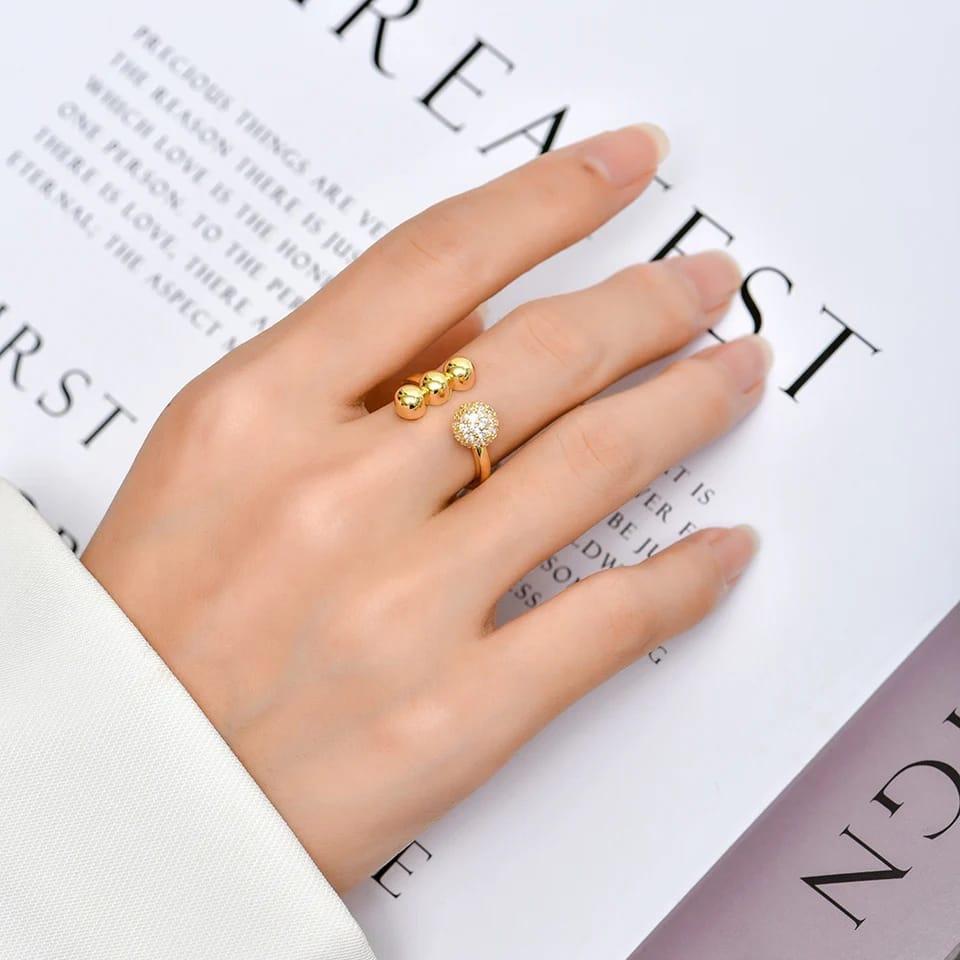 Zircon Open Ball Shaped Ring