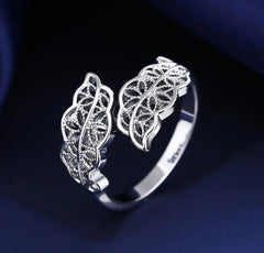 Leaf Design Adjustable Ring