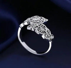 Leaf Design Adjustable Ring