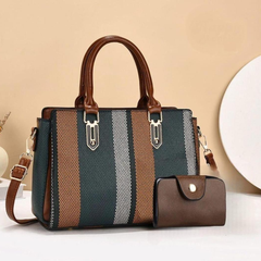Green Printed Handbag