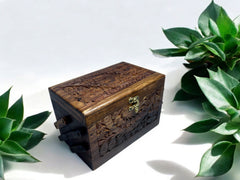 Carved wooden Jewelry Box